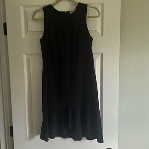 LOFT sleeveless dress with ruffle bottom